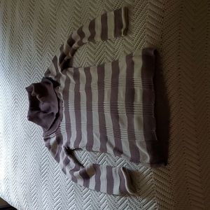 Ribbed cowl neck sweater